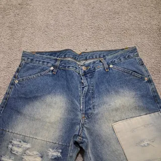 VAQUEROS Uomo Baggy Patchwork y2k Made in Italy