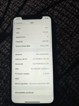 iPhone X - Batteria 74%