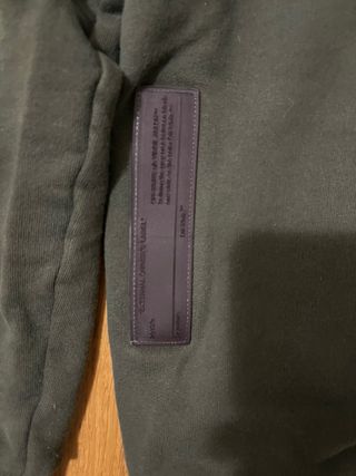Felpa Off-White Verde con Strisce Fire Line