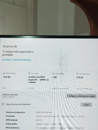 PC Packard Bell GT 1030 SSD Core 2 Quad 8GB