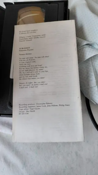 VHS Carreras Domingo Pavarotti in Concert