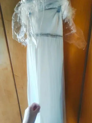 Vestido de novia sencillo blanco roto tallaL