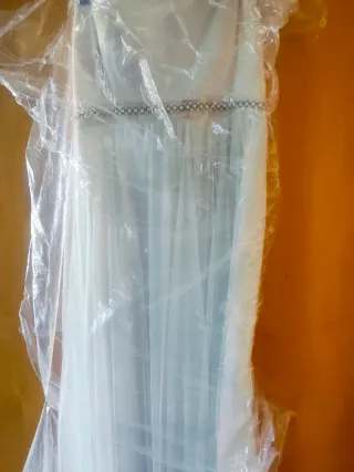 Vestido de novia sencillo blanco roto tallaL