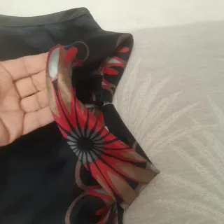 Vestido sin mangas estampado.