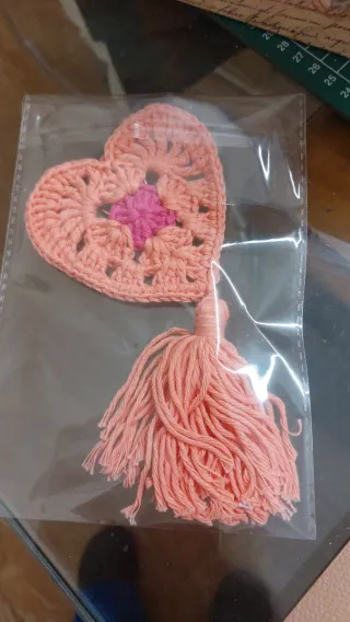 Llavero Corazón Crochet Hecho a Mano