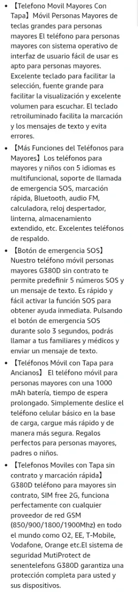 Teléfono Móvil para Mayores 2G GSM Azul