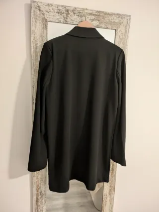 Vestido con solapa Zara Negro