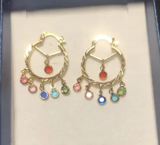 Aros niña multicolor 10 el par