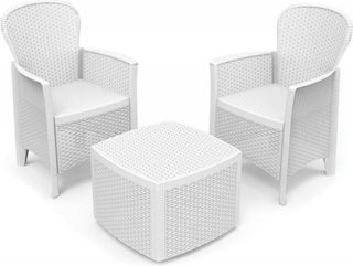 Set da Giardino Rattan 3 Pezzi