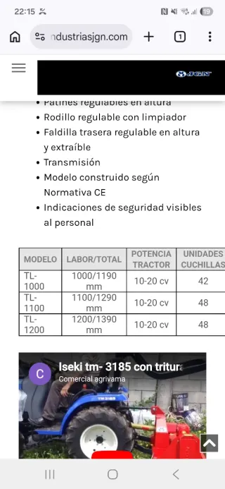 Desbrozadora martillos JGN