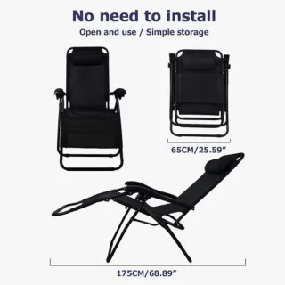 Tumbona reclinable azul