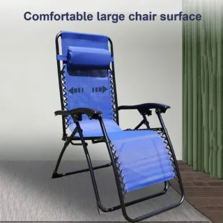 Tumbona reclinable azul