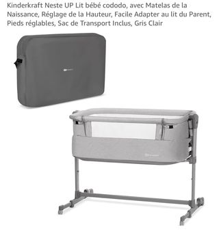 Cuna colecho Kinderkraft Neste UP Gris