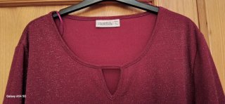 Maglia donna Janina rosso glitterato