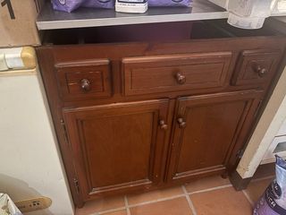Mueble baño mármol lavabo espejo