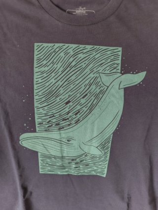T-shirt uomo con stampa balena