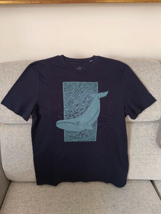 T-shirt uomo con stampa balena