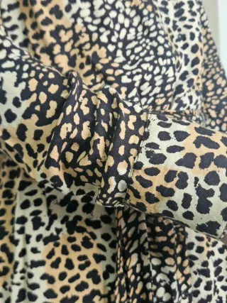 Vestido camisero estampado animal print Talla S