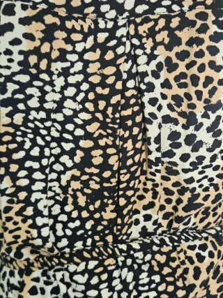 Vestido camisero estampado animal print Talla S