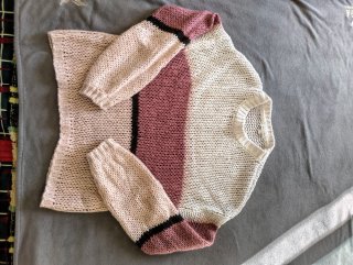 Maglione donna Nice & Chic beige/rosa taglia unica