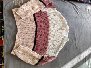Maglione donna Nice & Chic beige/rosa taglia unica