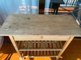 Carrito auxiliar madera Ikea