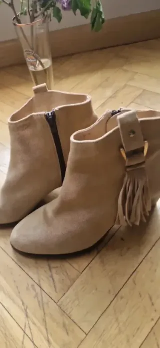 Botines ante Zendra beige