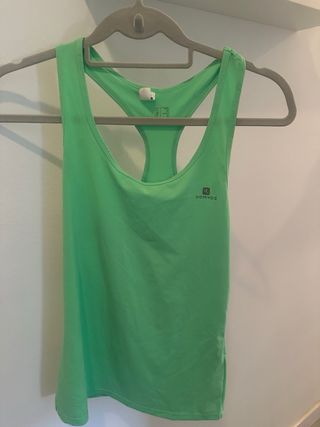 Camiseta deportiva Domyos verde mujer