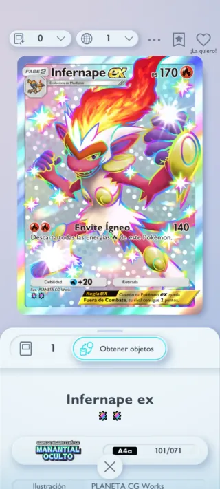 Infernape EX Shiny Pokemon Pocket