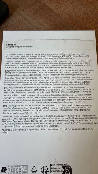 iPhone 15 256GB Negro