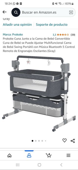 Cuna de bebé Prokoke convertible