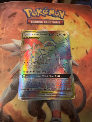 Carta Pokémon Lucario y Melmetal GX 260 PV