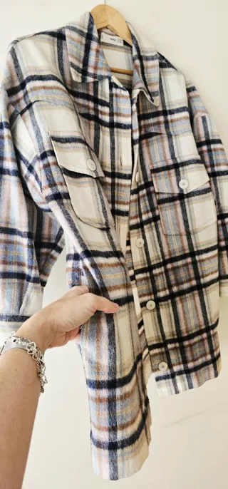 Sobrecamisa cuadros Mango T.M