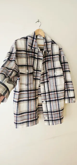 Sobrecamisa cuadros Mango T.M