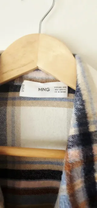 Sobrecamisa cuadros Mango T.M