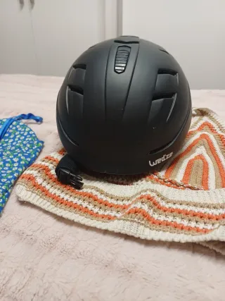 Casco negro para esquí/snowboard