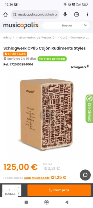 Cajón Schlagwerk Percusión