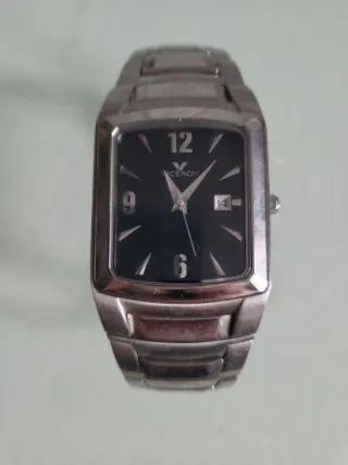 Reloj Viceroy Rectangular Negro y Plateado