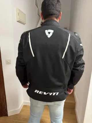Chaqueta Moto Revit Hombre Negra