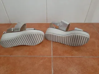 Sandalias Plataforma Zara Plata