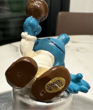 Pitufo con vela años 80