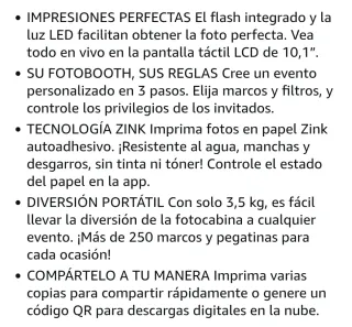 Impresora Fotográfica HP Sprocket 3x4”