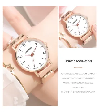 Reloj YASHIDUN Mujer Dorado y Blanco