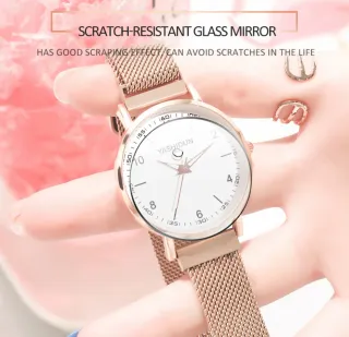 Reloj YASHIDUN Mujer Dorado y Blanco