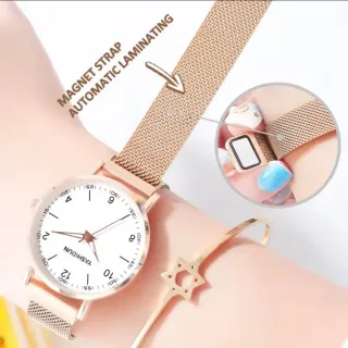 Reloj YASHIDUN Mujer Dorado y Blanco