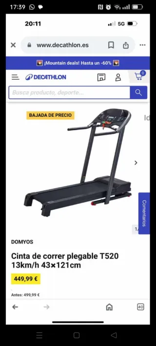 Cinta de correr Domyos