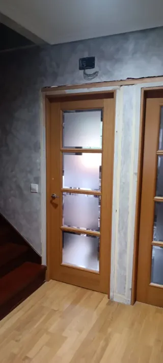 Puertas de madera con cristal
