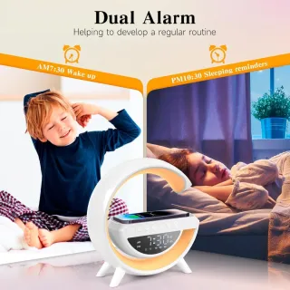 Lámpara LED RGB con Cargador Inalámbrico 15W