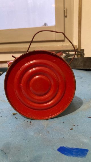 Lanterna a petrolio vintage rossa - hurricane lamp