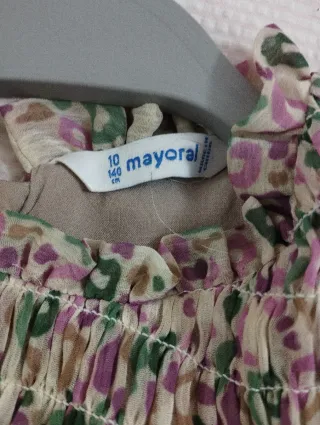 Vestido niña estampado gasa MAYORAL talla 10